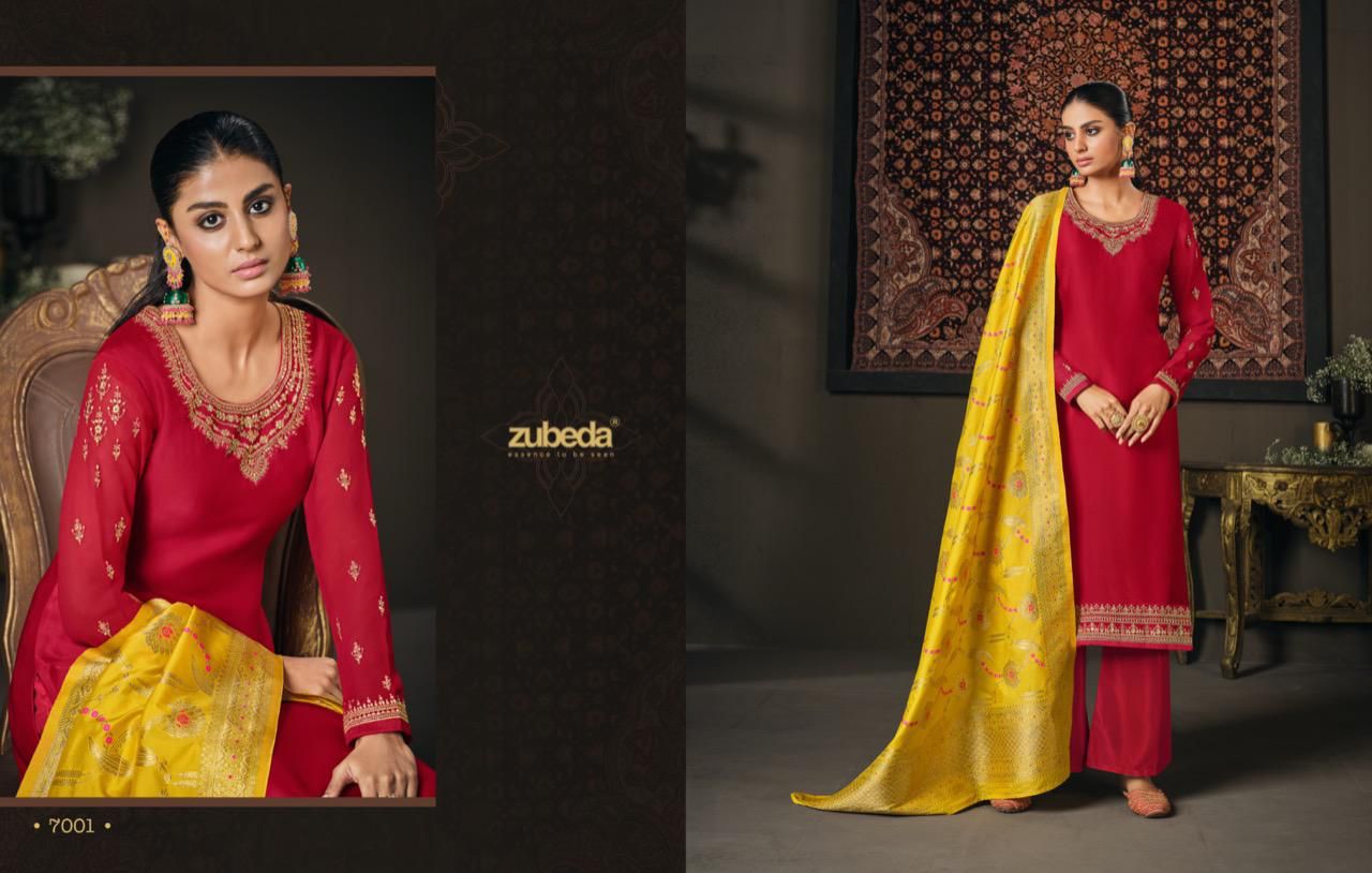 Zubeda Sabiha 7 Exclusive Designer Wear Wholesale Georgette Salwar Suits Catalog
